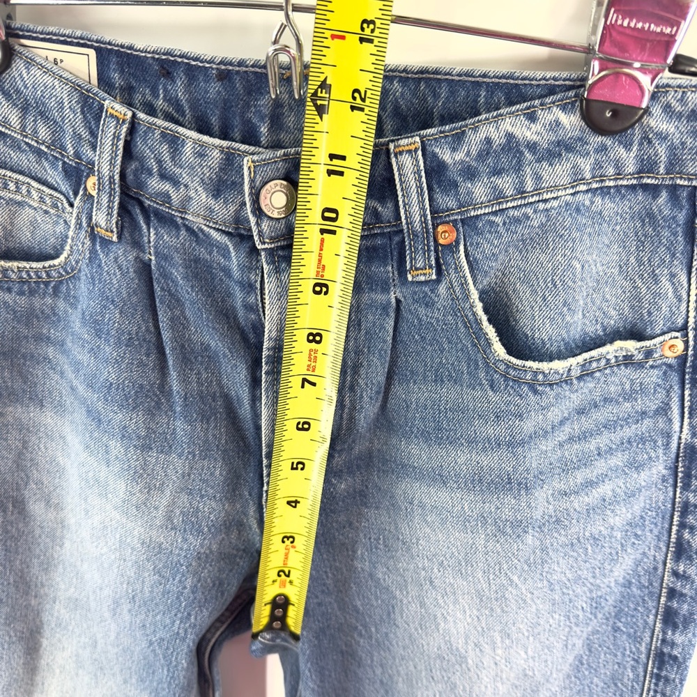 Gap High Rise Barrel Jeans Womens Size 28/6 Petite Light Indigo Wash - Picture 8 of 11